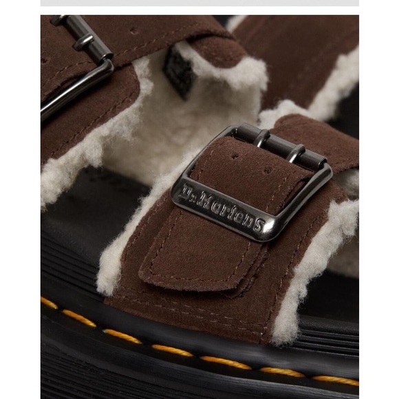 Dr Martens Myles Faux Sherling lined Slide Sandal - Picture 3 of 7
